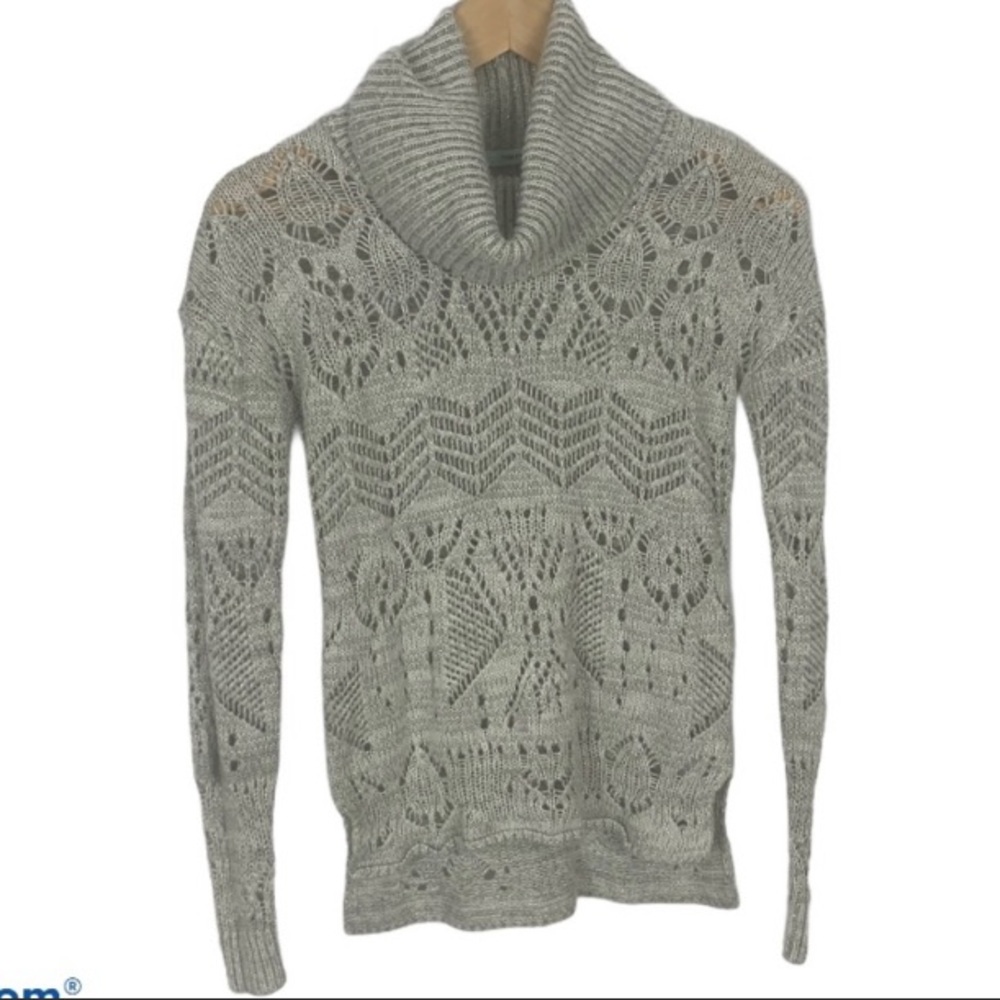 Maurices Knitted Cowl Neck Grey Sweater Sz  S